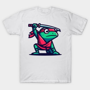 Cool Simple Ninja Samurai Frog T-Shirt